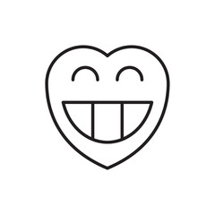 Love illustration vector showing teeth and smiling