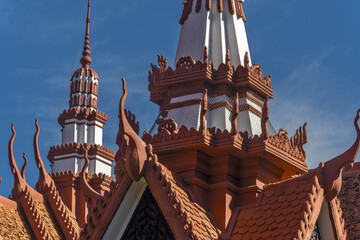 details of the roof of The National Museum of Cambodia in Phnom Penh, Cambodia