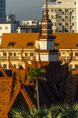 details of the roof of The National Museum of Cambodia in Phnom Penh, Cambodia