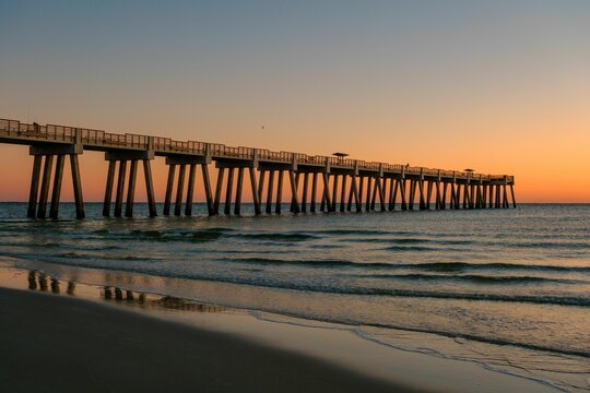 Jacksonville Beach Pier at sunrise, Jacksonville Beach, Florida