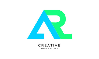 AR logo design.  Letter AR typography logo design vector. Alphabet RA logo design 