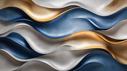 art craft of abstract background with various wavy lines, mural art of The interior decor features a stunning arrangement of wavy wall, Modern abstract curved wave background with luxury style.