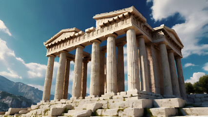 Obraz premium the significance of Mount Olympus as the mythical home of the Greek gods and its influence on Greek culture and religion.ai 