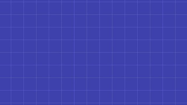 Background cutting mat moving downwards is blue with a medium sized grid in bright blue