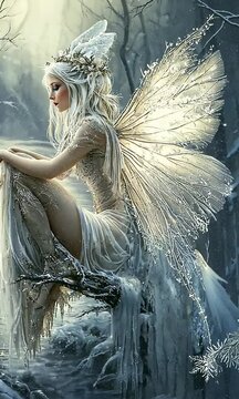 The Winter Fairy's Solitude. Generative AI