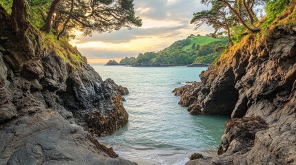 Tranquil Bay with Natural Light and Textures