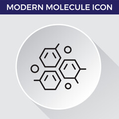 modern molecule outline icons. modern illustrations for mobile apps, web sites, flyers, banners etc isolated on white background. Premium quality signs.