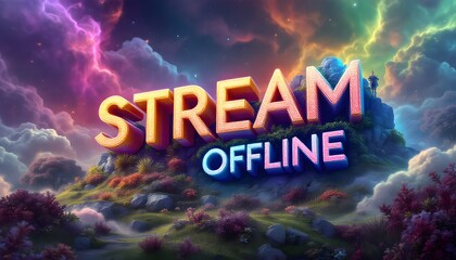 Twitch Stream Offline Screen overlay Design for Gaming Channels