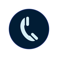 phone icon on button with navy blue color
