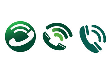 Modern green Call Icon for Online Marketplaces 