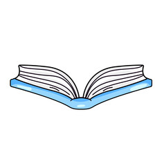 Cute Book Cartoon Kawaii Sticker. Character Vector Illustration