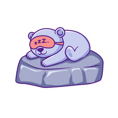 Cute Bear Cartoon Kawaii Sticker. Character Vector Illustration