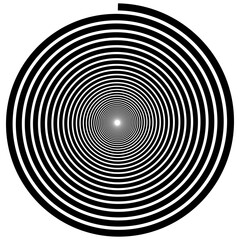 Hypnotic spiral with deep vanishing point inducing dizziness