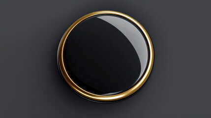 round button with gold 