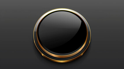 round button with gold 