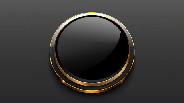 round button with gold 