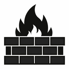 Firewall Silhouette Vector Art