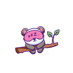 Obraz premium Cute Panda Cartoon Kawaii Sticker. Character Vector Illustration