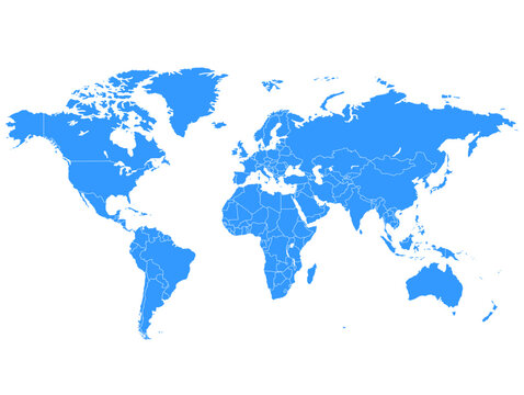 blue world map