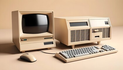 Retro Computing Nostalgia A Beige Vintage Computer Setup