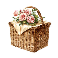 Romantic Spring Travel Clipart Vector Illustration