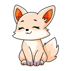 Cute Dog Cartoon Kawaii Sticker. Character Vector Illustration