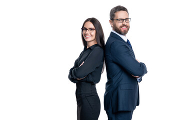 businesspeople isolated on white. businesspeople together while having a meeting in office. business correspondent. businesspeople working on business project. collaborating on a new business project