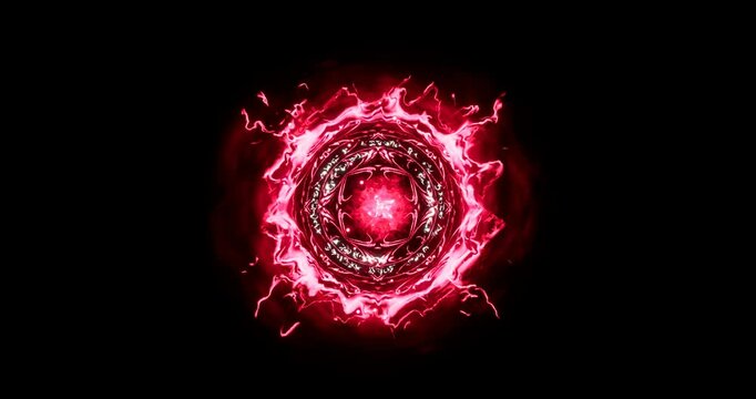 magic circle effect on black background
