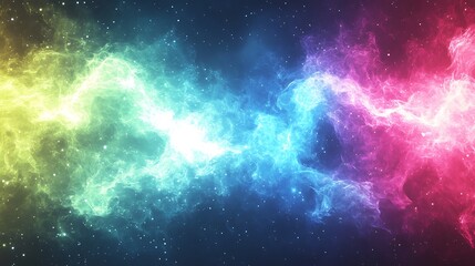 Fototapeta premium Electric grainy gradient combining magenta, bright blue, and lime green with a high-energy effect.