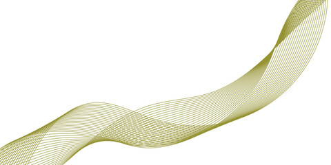 Fototapeta premium Abstract wave green line for banner, template, wallpaper background. .Web banner size. Abstract wave element for design. Wave lines motion vector design. 