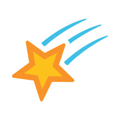 Shooting Star Icon Vector Illustration | Clipart Design