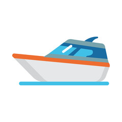 Speedboat Icon | Vector Illustration | Clipart Design