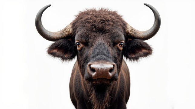 Close-Up Portrait of a Buffalo