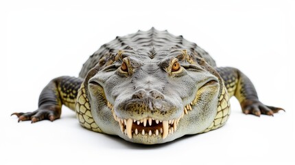 Obraz premium Detailed Close-Up Portrait of a Crocodile