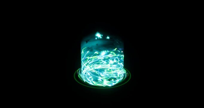 heal aura effect on black background