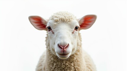 Obraz premium Detailed Close-up Portrait of a Sheep