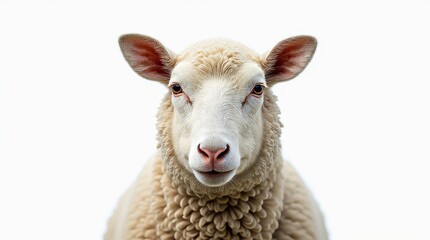 Obraz premium Detailed Close-up Portrait of a Sheep