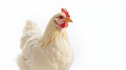 Fototapeta premium Detailed Close-Up Portrait of a Chicken