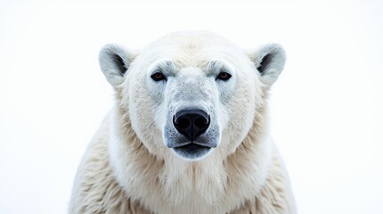 Close-Up Portrait of a Polar Bear