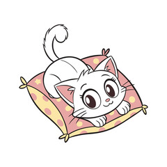 cute-cat-lies-on-a-pillow-coloring-page (1).eps