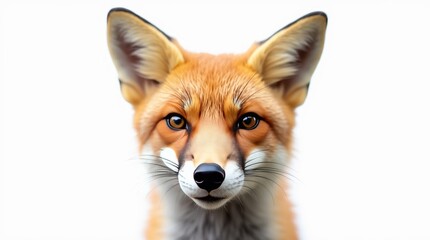 Fototapeta premium Detailed Close-up Portrait of a Fox