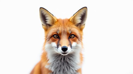 Detailed Close-Up Portrait of a Fox
