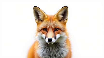 Detailed Close-up Portrait of a Fox