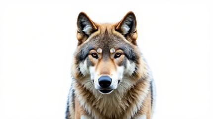 Fototapeta premium Detailed Close-Up Portrait of a Wolf