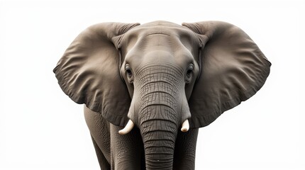 Obraz premium Detailed Close-up Portrait of an Elephant