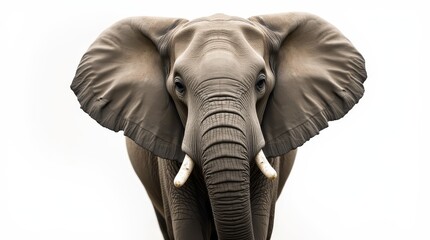 Obraz premium Detailed Close-Up Portrait of an Elephant