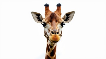 Naklejka premium Close-Up Portrait of a Giraffe