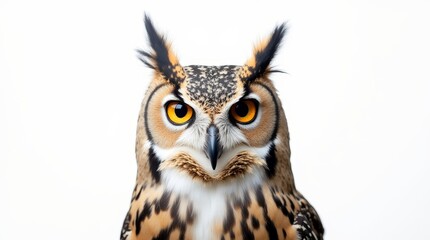 Naklejka premium Detailed Close-up Portrait of an Owl