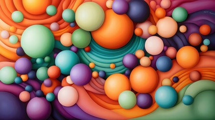 Vibrant Celebration with Colorful Balloons in Vivid Hues Creating an Engaging Atmosphere