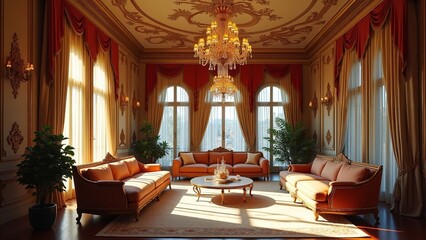 Fototapeta premium Elegant Baroque Living Room
